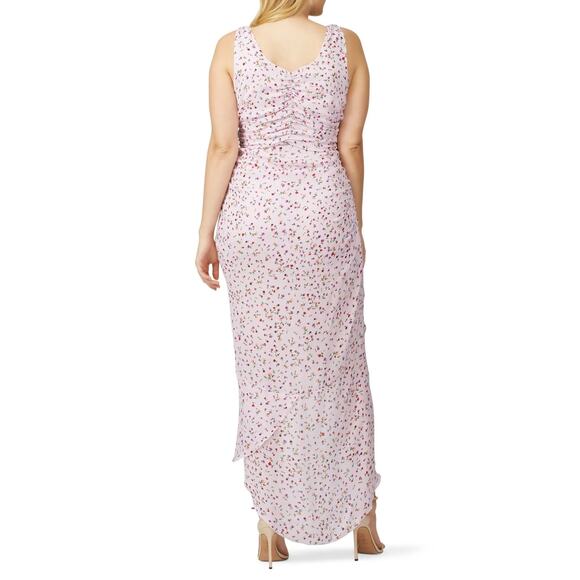 Nicholas Drape Front Sheath Silk Dress Ruched Asymmetrical Floral Lighweight US8 - Picture 3 of 12